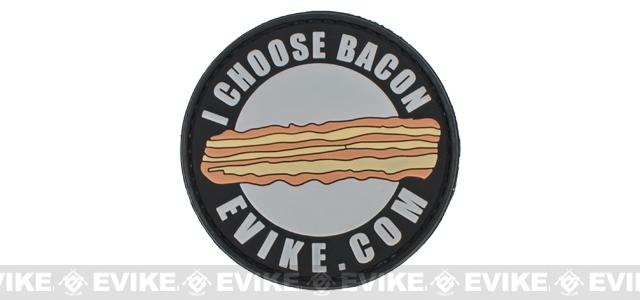 Evike.com PVC Hook & Loop IFF Patch - I Choose Bacon (2.5)