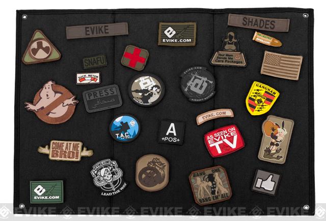 Hook & Loop Patch Wall / Patch Holder (Color: Black / Small),  Tactical Gear/Apparel, Patches