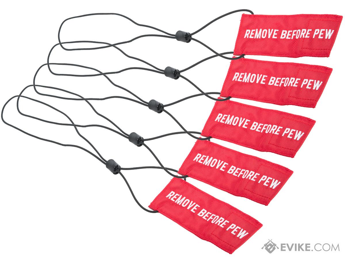 Evike.com Tactical Airsoft Barrel Cover w/ Bungee Cord (Model: RBP / Red / Regular / Pack of 5)