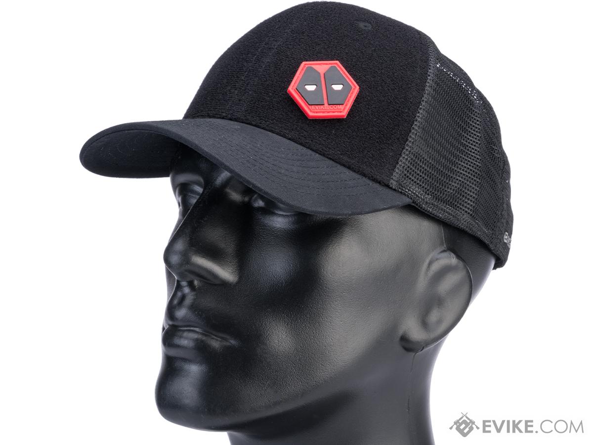 Evike.com Patch Panel Mesh Adjustable Tactical Ball Cap (Color: Black / Deceased Puddle Patch Package)