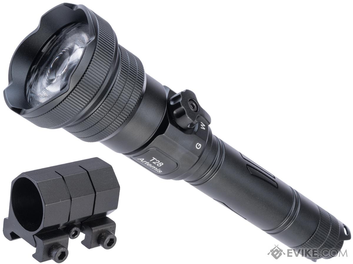 Evike.com Exclusive Brinyte T28 Artemis Switch Zoomable Handheld Flashlight (Package: Black w/ Picatinny Mount)