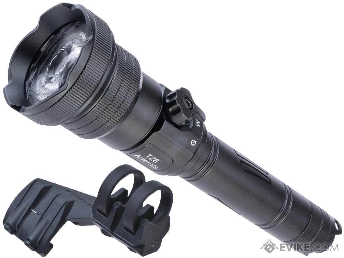 Evike.com Exclusive Brinyte T28 Artemis Switch Zoomable Handheld Flashlight (Package: Black w/ Magpul Offset Mount-Right Hand)