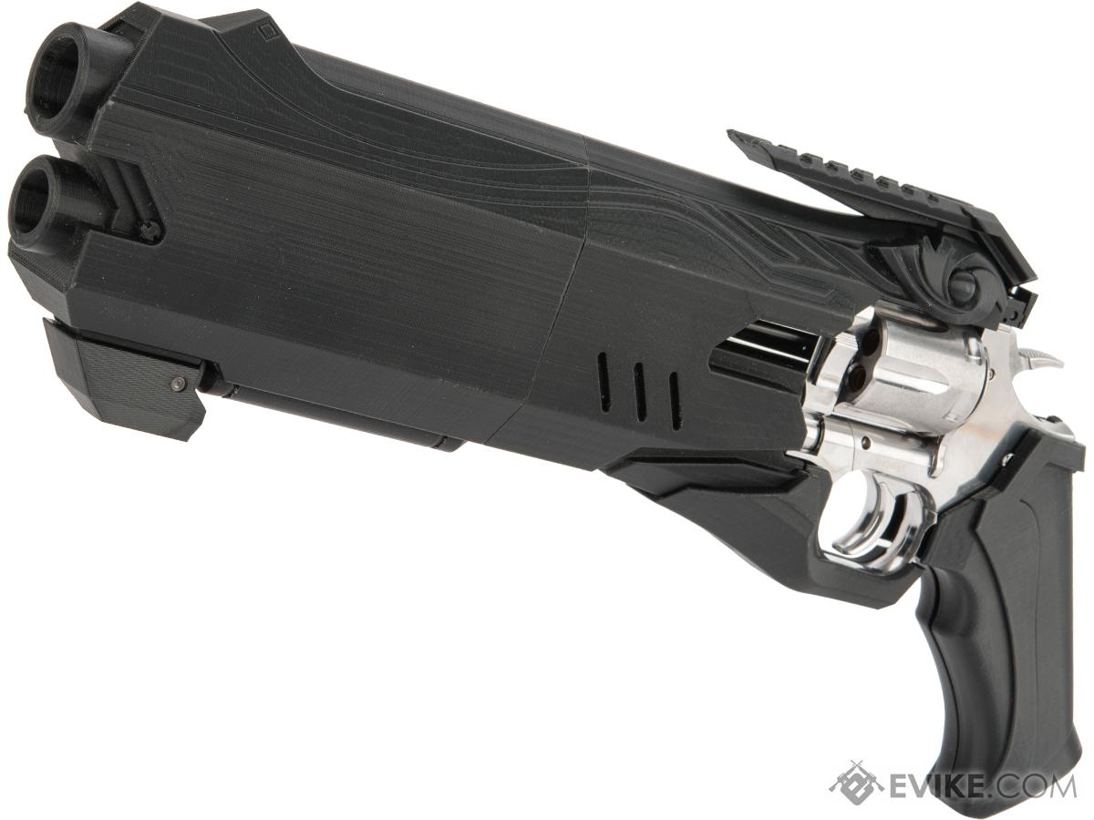 Evike Exclusive 3D Printed Hellfire Cosmetic Kit w/ Dan Wesson 715 Powered Airsoft Revolver (Color: Silver), Airsoft Guns, Evike Custom Guns, Hand Guns - Evike.com Superstore