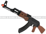 SRC Sport Series AK-47 Full Stock Airsoft AEG Rifle w/ Metal Gearbox, battery and charger