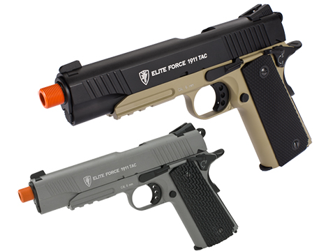 Elite Force Full Metal 1911 Tactical CO2 Airsoft Gas Blowback Pistol Umarex KWC (Color: Stealth Grey)