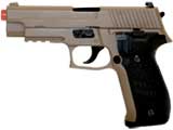 z SoftAir Sig Sauer Licensed KJW P226 Full Metal Airsoft Gas Blowback with Threaded Barrel (Tan)