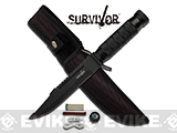 Survivor 9.5 Survival Knife with Nylon Sheath - Black