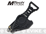 M-Tech USA 4.45 Neck Knife with Nylon Fiber Sheath and Clip - Black