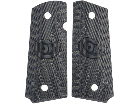 Hornet Airsoft / Nova Japan G10 Grip Panels for Tokyo Marui V10 Series GBB Pistols (Style: Eagle Wing Texture / Black & Green)