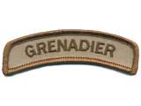 Matrix Tab IFF Hook and Loop Patch (Title: Grenadier / Tan)