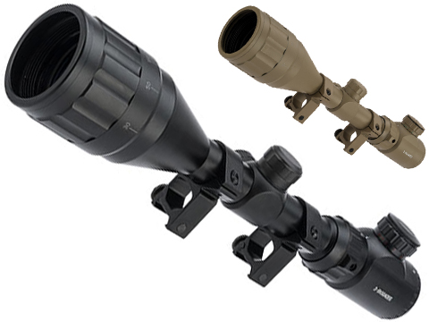 UFC 3-9X50 AOEG Illuminated Variable Zoom Rifle Scope with Scope Rings 