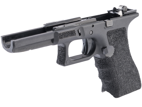 6mmProShop Frame with Laser Stippling for SAI BLU Gas Blowback Airsoft Pistols (Color: Black)