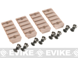 Avengers KeyMod 2.25 5 Section Polymer Rail Set - Set of 4 (Color: Dark Earth)