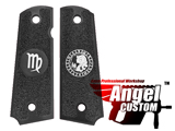 Angel Custom CNC Machined Tac-Glove Universal Grips for 1911 Series Pistols (Color: Black / Virgo)