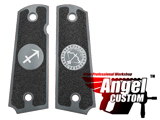 Angel Custom CNC Machined Tac-Glove Universal Grips for 1911 Series Pistols (Color: Dark Grey / Sagittarius)