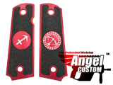 Angel Custom CNC Machined Tac-Glove Zodiac Grips for 1911 Series Airsoft Pistols - Red (Sign: Sagittarius)