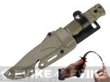 Matrix M37-K Seal Pup Type Rubber Training Knife w/ Hardshell Sheath Airsoft Movie Prop (Color: Tan)