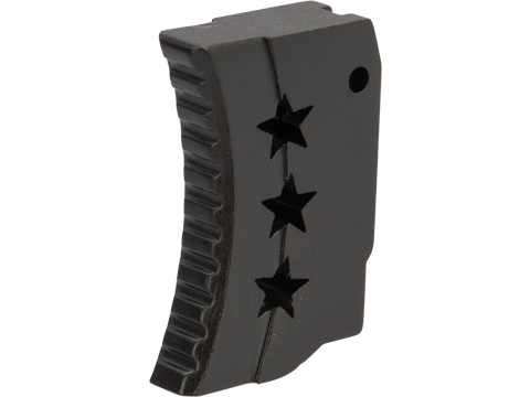 Angel Custom CNC Tri-StaR Stainless Steel Trigger for Tokyo Marui Hi-Capa Airsoft Pistols (Color: Black)