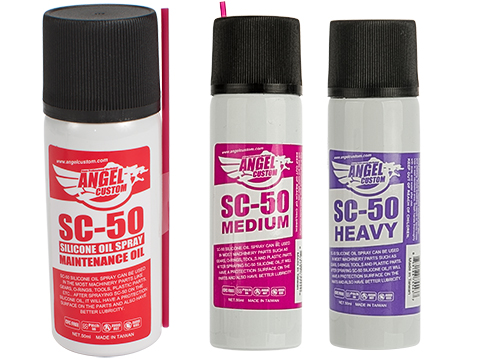 Angel Custom Silicone Oil Spray Airsoft Parts Lubricant 50mL Bottle (Weight: 3-weight Pack)