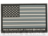 Evike.com US Flag PVC Hook and Loop Patch (Color: SWAT / Regular)