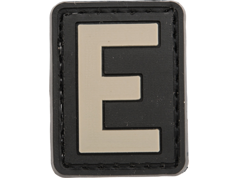 Evike.com Hook & Loop Letters PVC Patch (Model: E / Black-Grey)