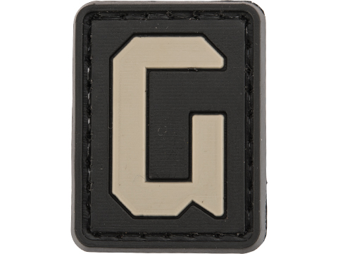 Evike.com Hook & Loop Letters PVC Patch (Model: G / Black-Grey)