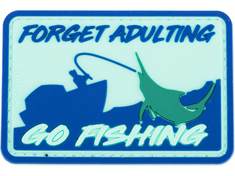 Evike.com Forget Adulting Go Fishing PVC Morale Patch