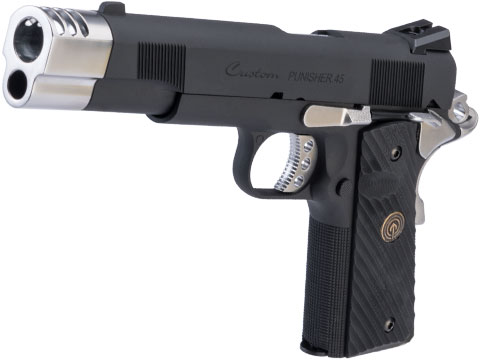 Socom Gear Special Edition Punisher 1911 Airsoft Gas Blowback Pistol (Model: Compensator & Gun Case)