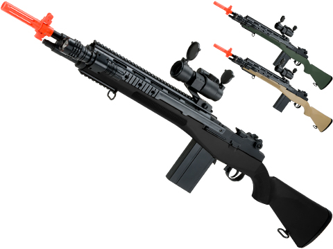 AGM M14 SOCOM Airsoft Spring Powered Rifle Package 