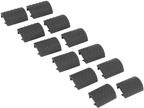 Matrix Rubber Ergonomic RIS Hand Guard Rail Cover Set - Set of 12 (Color: Black)