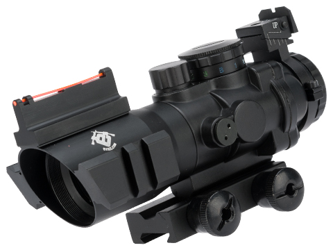 AIM Dual-Rail 4x32 Illuminated Compact Scope with Fiber Optics Sight / Rapid Ranging Reticle