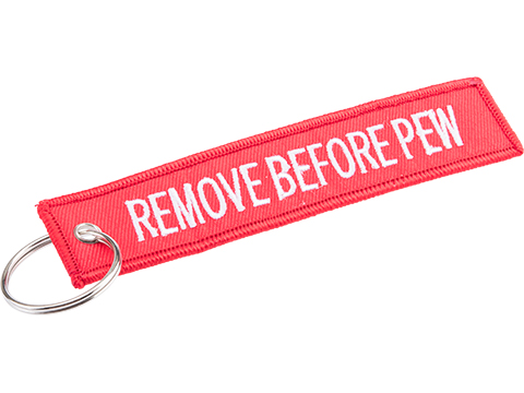 Airsoft.com Remove Before Pew Keychain Strap & Luggage Tag