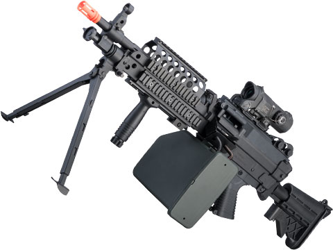 A&K / Cybergun FN Licensed Middleweight M249 MINIMI SAW Machine Gun (Model: MK46 / Black)