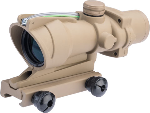 Matrix 4x32 Magnification Fiber Optic Illuminated Rifle Scope (Color: Tan)