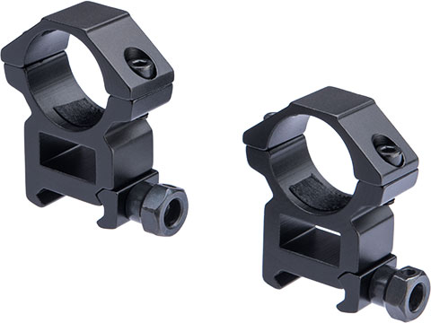 Matrix Aluminum Scope Mounting Rings (Color: Black / 1 Tube / High)