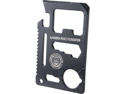 Alhambra Police Foundation Steel Black CNC Credit Card Sized Multi-Tool