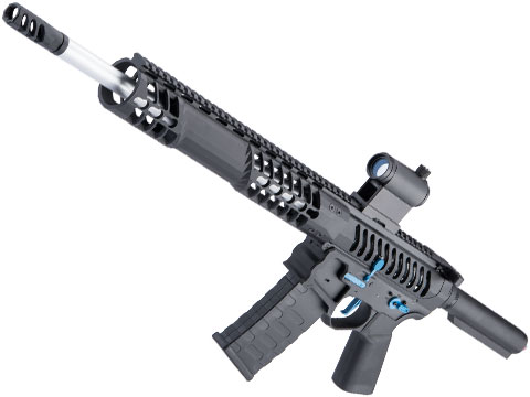 EMG F-1 Firearms BDR-15 3G AR15 2.0 eSilverEdge Full Metal Airsoft AEG Training Rifle (Color: Black - Blue / No Stock 400 FPS / Gun Only)
