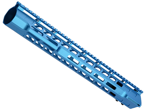 APS Phantom M-LOK Handguard for M4/M16 Series Airsoft AEGs (Color: Blue / 15 5.0)