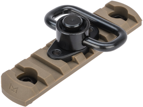 APS 7-Slot M-LOK Rail Segment w/ QD Sling Swivel (Color: Black