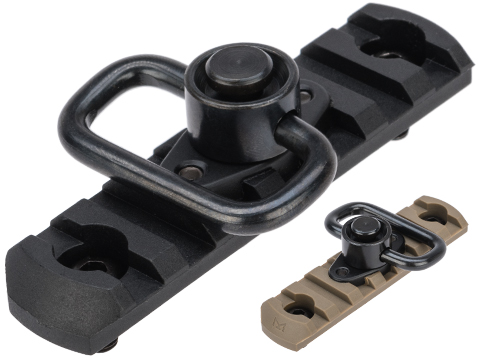 APS 7-Slot M-LOK Rail Segment w/ QD Sling Swivel (Color: Black)