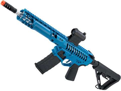 EMG F-1 Firearms SBR Airsoft AEG Training Rifle w/ eSE Electronic Trigger (Model: Blue / RS-3 350 FPS / Gun Only)