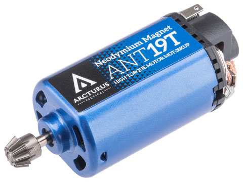 Arcturus High Torque Neodymium Motor w/ MIM Pinion Gear (Model: Short / 19 TPA)