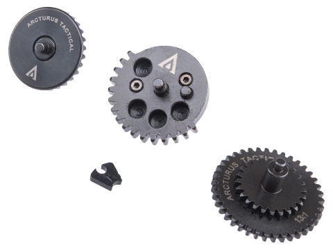 Arcturus RS CNC Steel Gear Set w/ Delay Chip for Version 2/3 Airsoft AEG Gearboxes (Model: 13:1)
