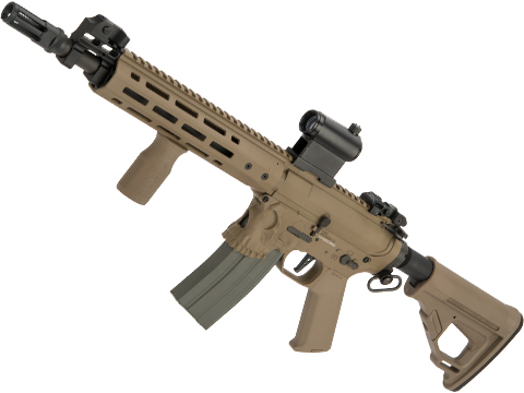 EMG / Sharps Bros Jack Licensed Advanced M4 Airsoft AEG Rifle with Super High Torque Slim Motor Grip (Color: Tan / 10 SBR)