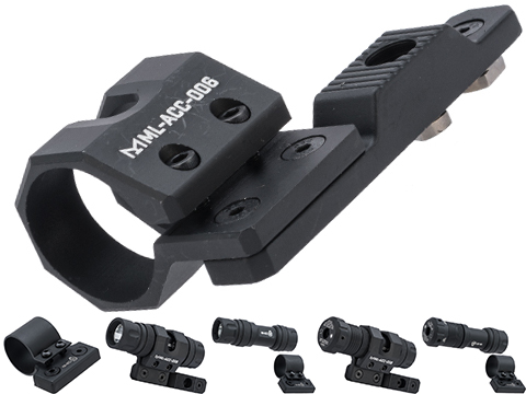 ARES Offset Flashlight / Laser Ring Mount for Rail Systems (Type: Mount Only / M-LOK)