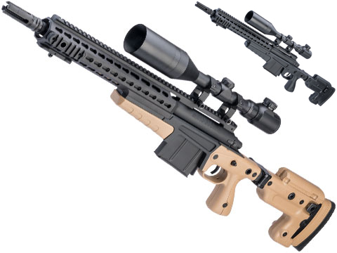 ASG Accuracy International Licensed MK13 Compact Airsoft Sniper Rifle w/ KeySLOT Chassis 
