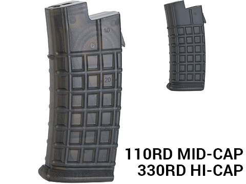 ASG Polymer AUG Series Magazine forAirsoft AEG Rifles (Type: 110rd Mid-Cap)