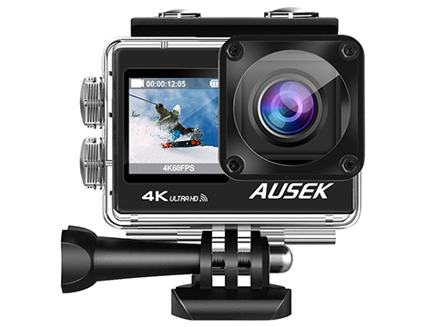 Ausek Smart Ultra HD 4K 30 FPS Waterproof Dual Screen Action Camera