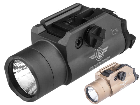 Avengers Tactical Rail Mounted CREE LED Compact Pistol Flashlight (Color: Black)