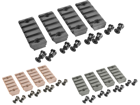 Avengers KeyMod 2.25 5 Section Polymer Rail Set - Set of 4 (Color: Black)